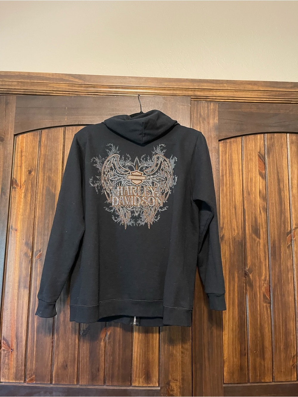 Harley-Davidson Black Hooded Utility Jacket with Back Graphic